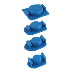 700 Series End Cap, 5cc, Blue, (QTY=50)