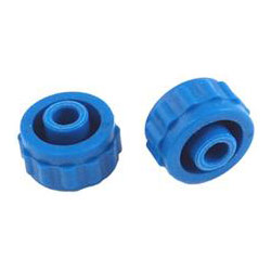 700 Series Stand Up Tip Cap, Double Helix Threaded, Blue, (QTY=50)